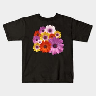 Colorful Pastel Medley of African Daisies / Osteospermums Kids T-Shirt